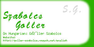 szabolcs goller business card